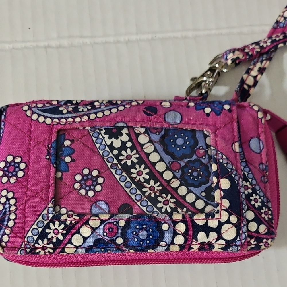 Vera Bradley Pink and Blue Patterned Wallet/Writslet